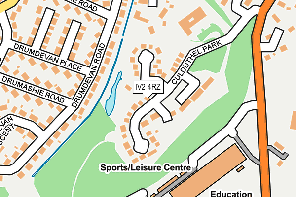 IV2 4RZ map - OS OpenMap – Local (Ordnance Survey)