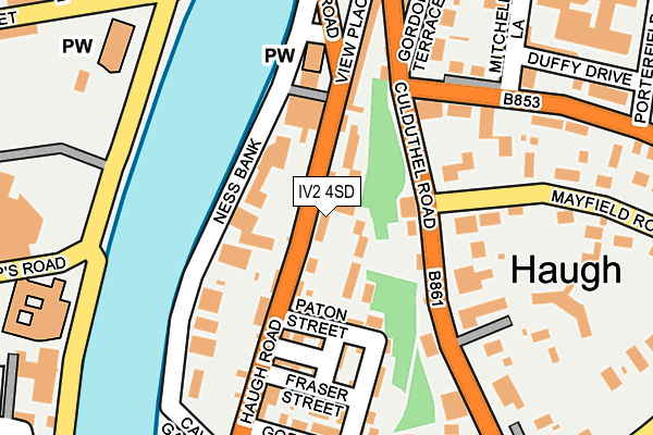 IV2 4SD map - OS OpenMap – Local (Ordnance Survey)