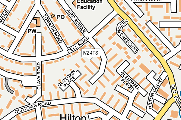 IV2 4TS map - OS OpenMap – Local (Ordnance Survey)