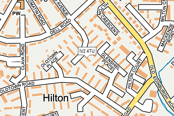 IV2 4TU map - OS OpenMap – Local (Ordnance Survey)