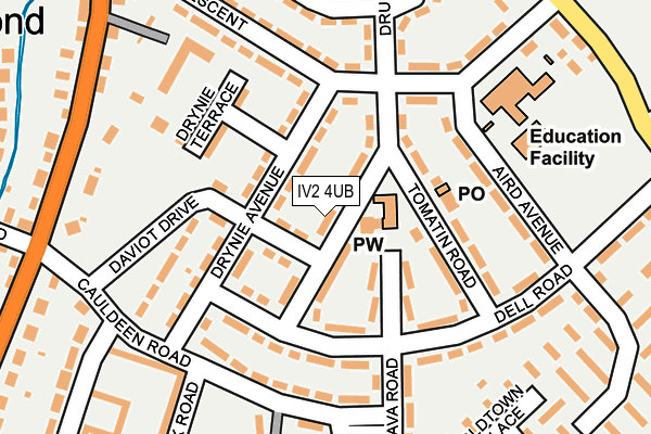 IV2 4UB map - OS OpenMap – Local (Ordnance Survey)