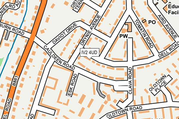 IV2 4UD map - OS OpenMap – Local (Ordnance Survey)