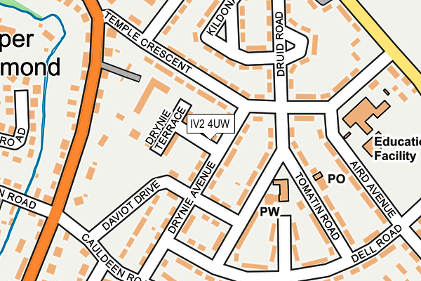 IV2 4UW map - OS OpenMap – Local (Ordnance Survey)