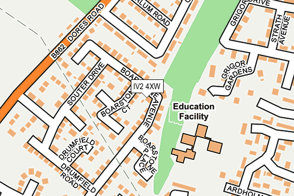 IV2 4XW map - OS OpenMap – Local (Ordnance Survey)