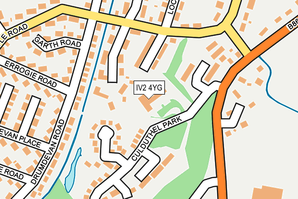 IV2 4YG map - OS OpenMap – Local (Ordnance Survey)