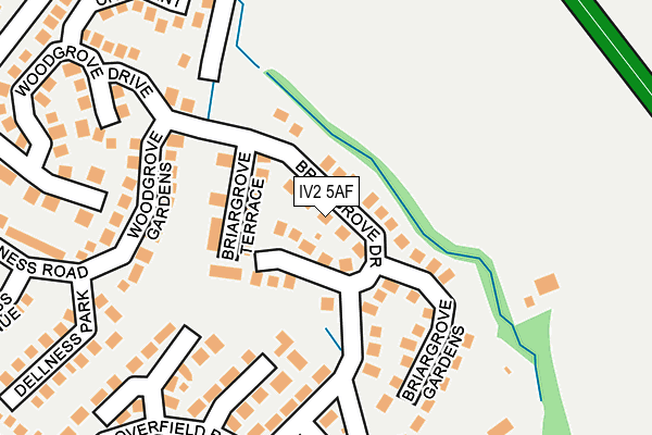 IV2 5AF map - OS OpenMap – Local (Ordnance Survey)