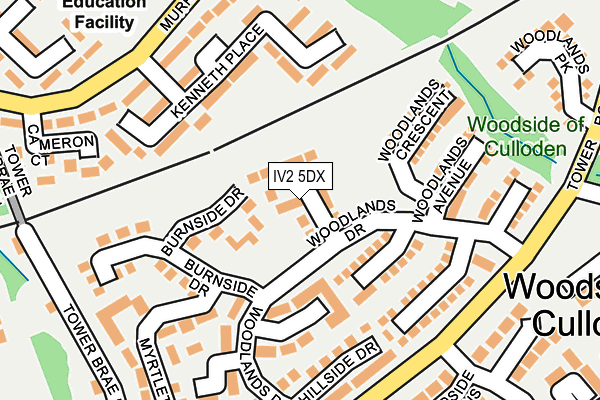 IV2 5DX map - OS OpenMap – Local (Ordnance Survey)
