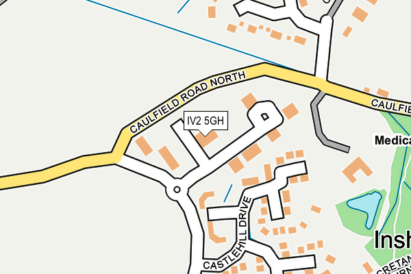 IV2 5GH map - OS OpenMap – Local (Ordnance Survey)