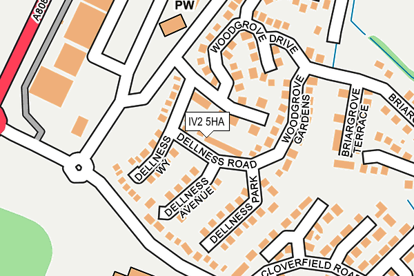 IV2 5HA map - OS OpenMap – Local (Ordnance Survey)