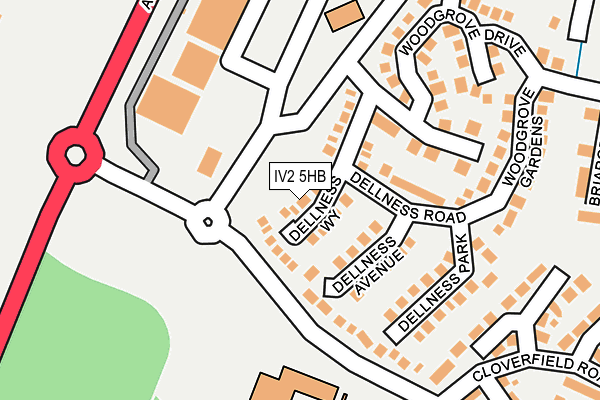 IV2 5HB map - OS OpenMap – Local (Ordnance Survey)