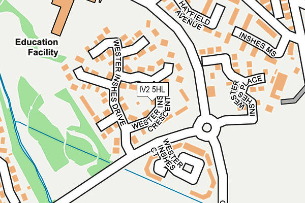 IV2 5HL map - OS OpenMap – Local (Ordnance Survey)