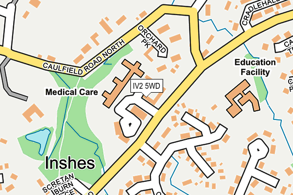 IV2 5WD map - OS OpenMap – Local (Ordnance Survey)