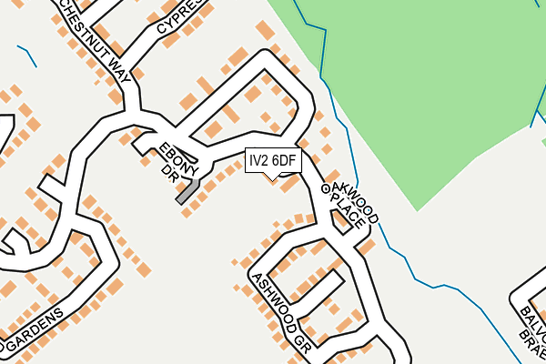 IV2 6DF map - OS OpenMap – Local (Ordnance Survey)