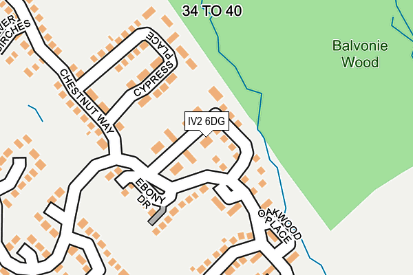 IV2 6DG map - OS OpenMap – Local (Ordnance Survey)