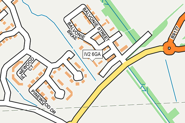 IV2 6GA map - OS OpenMap – Local (Ordnance Survey)