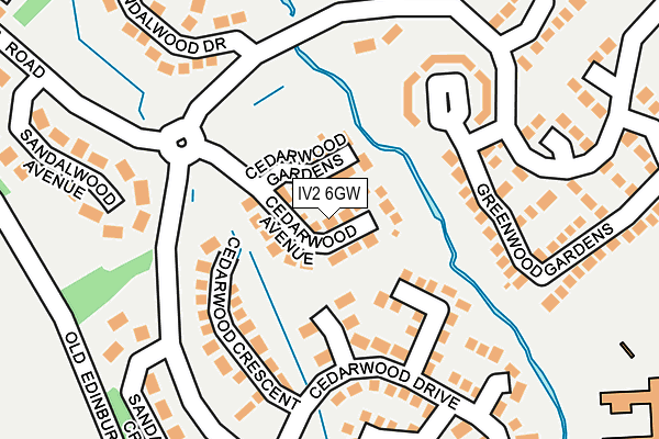 IV2 6GW map - OS OpenMap – Local (Ordnance Survey)