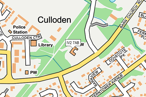 IV2 7AB map - OS OpenMap – Local (Ordnance Survey)