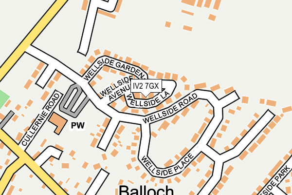 IV2 7GX map - OS OpenMap – Local (Ordnance Survey)