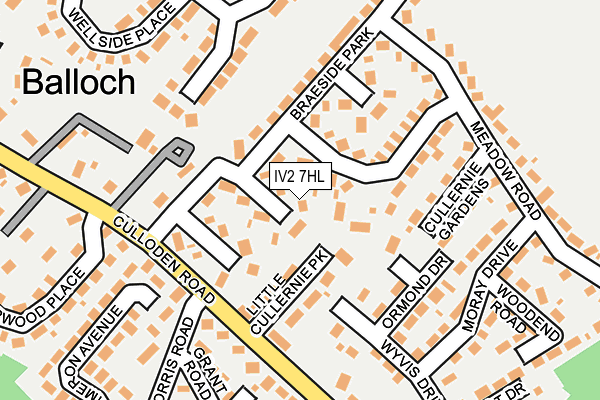 IV2 7HL map - OS OpenMap – Local (Ordnance Survey)