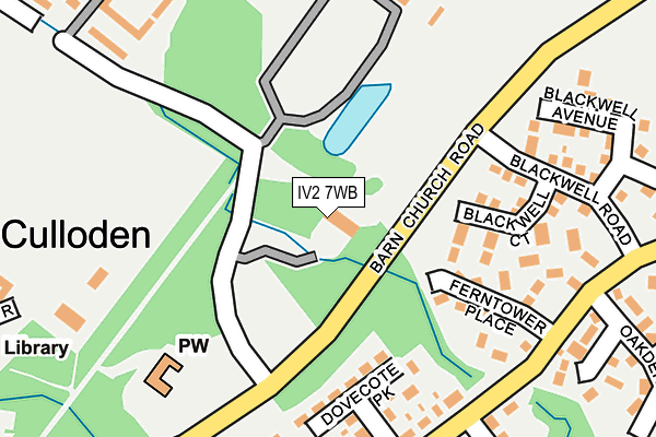 IV2 7WB map - OS OpenMap – Local (Ordnance Survey)