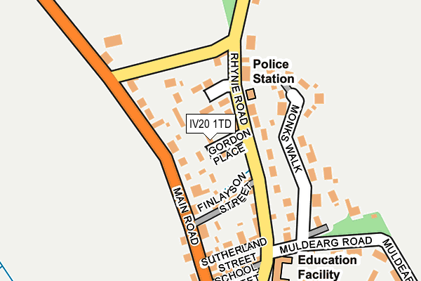 IV20 1TD map - OS OpenMap – Local (Ordnance Survey)