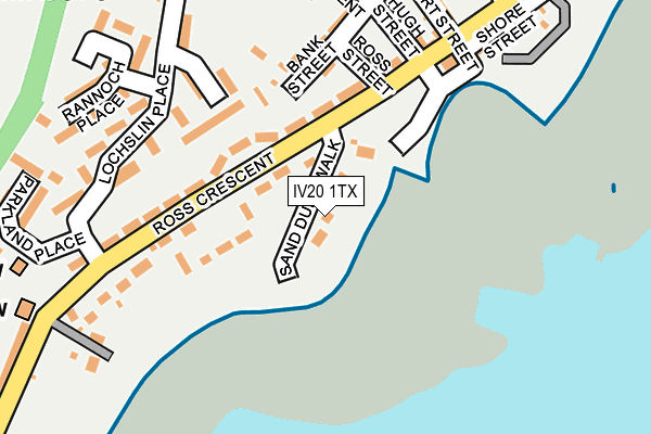 IV20 1TX map - OS OpenMap – Local (Ordnance Survey)