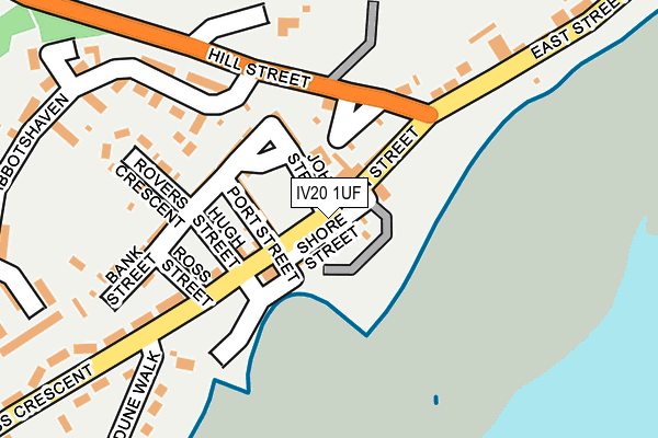 IV20 1UF map - OS OpenMap – Local (Ordnance Survey)