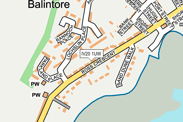 IV20 1UW map - OS OpenMap – Local (Ordnance Survey)