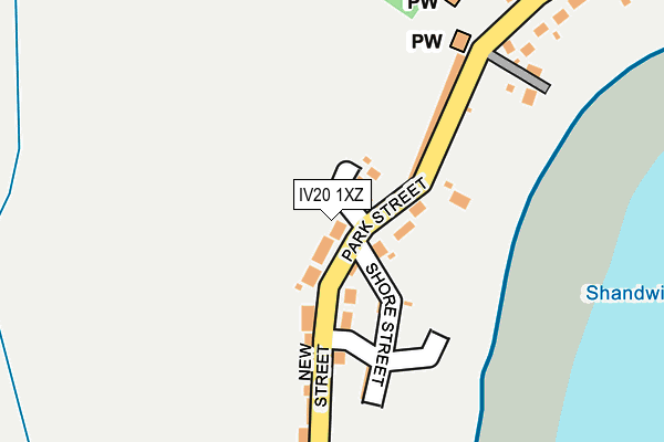 IV20 1XZ map - OS OpenMap – Local (Ordnance Survey)