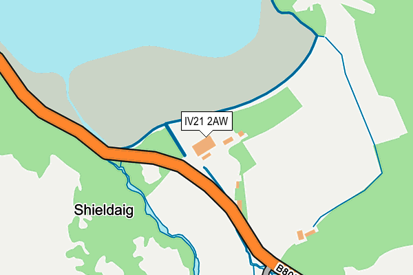 IV21 2AW map - OS OpenMap – Local (Ordnance Survey)