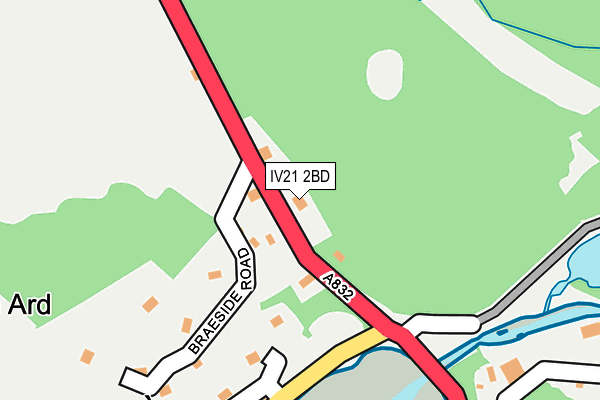 IV21 2BD map - OS OpenMap – Local (Ordnance Survey)