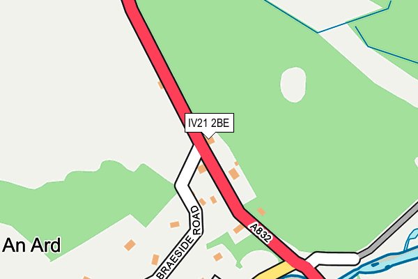 IV21 2BE map - OS OpenMap – Local (Ordnance Survey)