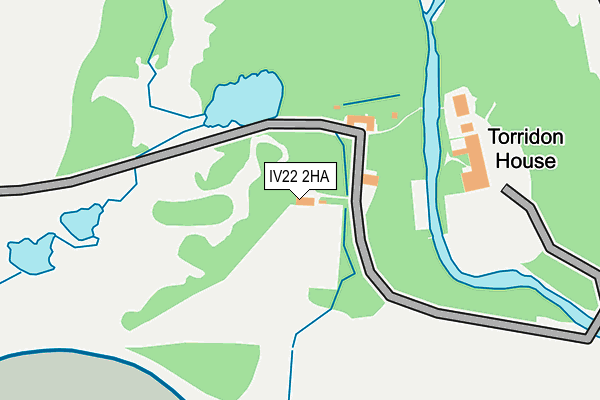 IV22 2HA map - OS OpenMap – Local (Ordnance Survey)