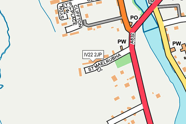 IV22 2JP map - OS OpenMap – Local (Ordnance Survey)
