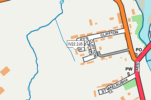 IV22 2JS map - OS OpenMap – Local (Ordnance Survey)