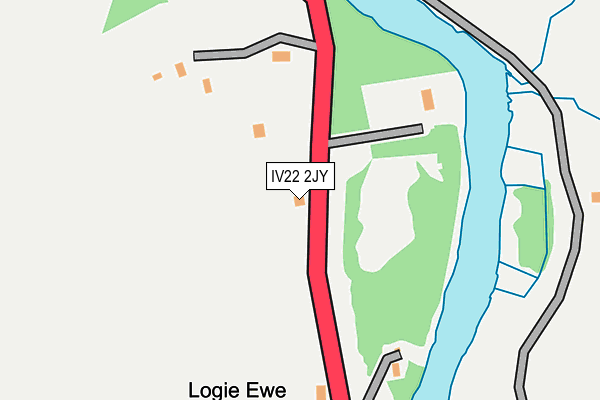 IV22 2JY map - OS OpenMap – Local (Ordnance Survey)