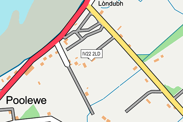 IV22 2LD map - OS OpenMap – Local (Ordnance Survey)