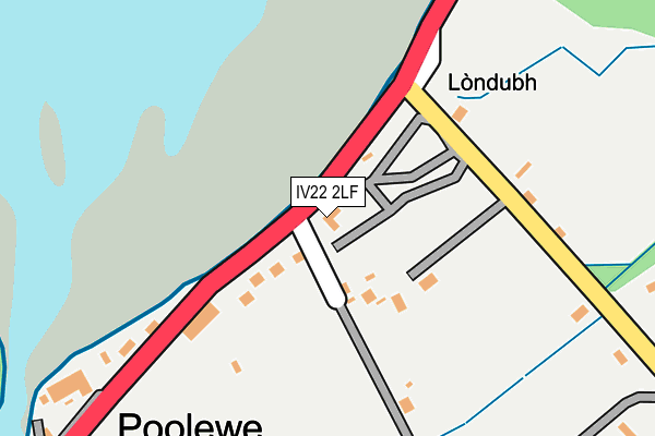 IV22 2LF map - OS OpenMap – Local (Ordnance Survey)