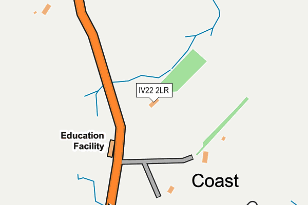 IV22 2LR map - OS OpenMap – Local (Ordnance Survey)