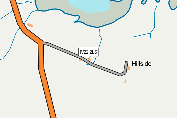 IV22 2LS map - OS OpenMap – Local (Ordnance Survey)