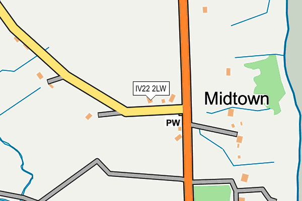 IV22 2LW map - OS OpenMap – Local (Ordnance Survey)