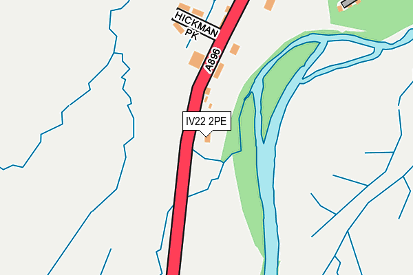 IV22 2PE map - OS OpenMap – Local (Ordnance Survey)
