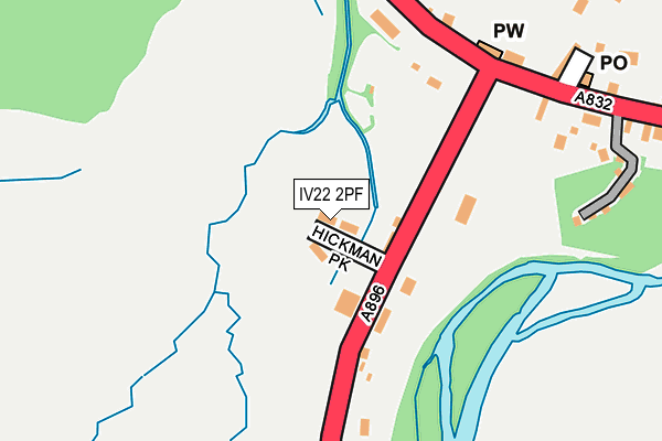 IV22 2PF map - OS OpenMap – Local (Ordnance Survey)