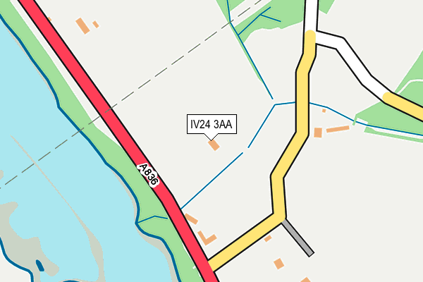 IV24 3AA map - OS OpenMap – Local (Ordnance Survey)
