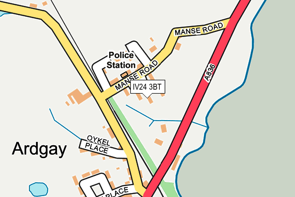 IV24 3BT map - OS OpenMap – Local (Ordnance Survey)