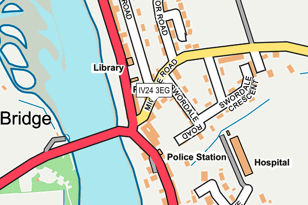 IV24 3EG map - OS OpenMap – Local (Ordnance Survey)
