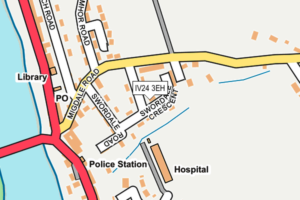 IV24 3EH map - OS OpenMap – Local (Ordnance Survey)