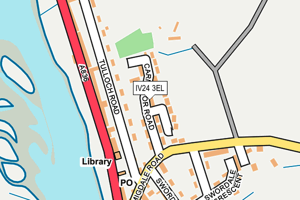 IV24 3EL map - OS OpenMap – Local (Ordnance Survey)