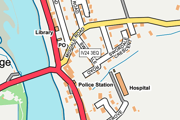 IV24 3EQ map - OS OpenMap – Local (Ordnance Survey)