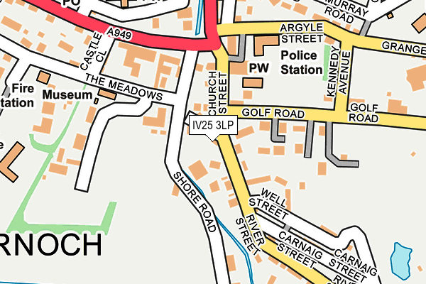 IV25 3LP map - OS OpenMap – Local (Ordnance Survey)